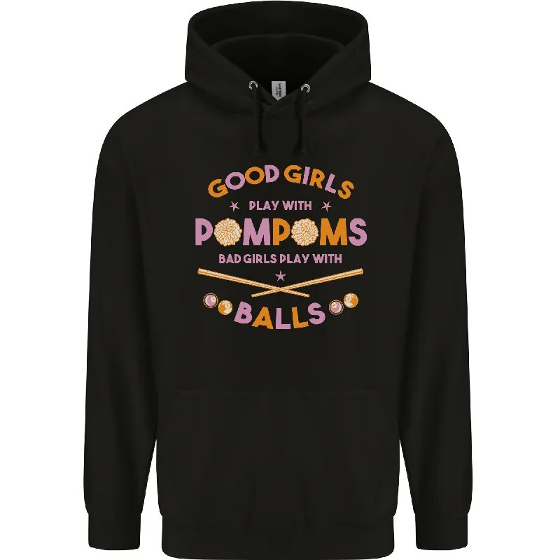 Bad Girls Play With Pool Balls 9-Ball Mens 80% Cotton Hoodie Hoodie with Magnetic Closure Innovative Modern