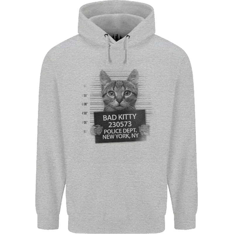 Bad Kitty New York City Police Dept Mens 80% Cotton Hoodie Hoodie with Drawcord Adjustable Secure