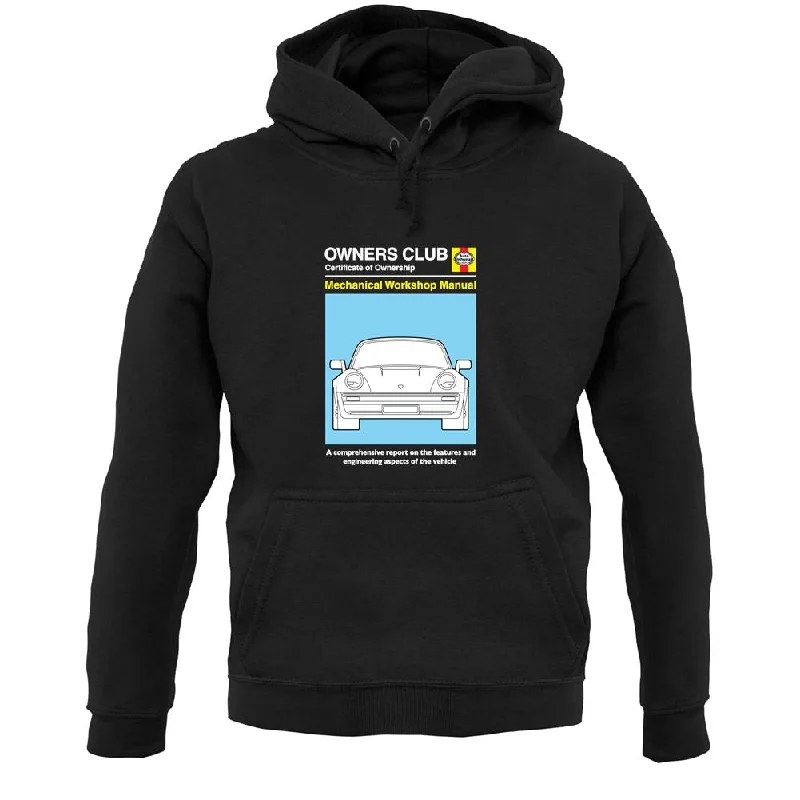 Car Owners Manual 930 Turbo Unisex Hoodie Hoodie with Reflective Safety Nightwear