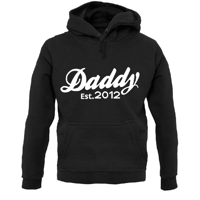 Daddy Est. 2012 Unisex Hoodie Hoodie with Pocket Utility Practical