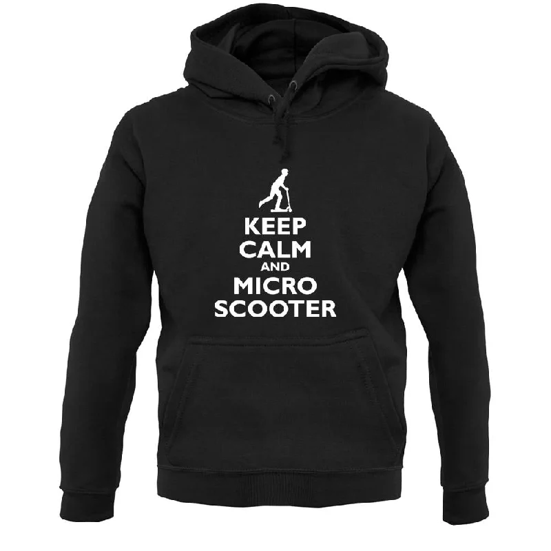 Keep Calm And Micro Scooter Unisex Hoodie Hoodie with Tie-Dye Psychedelic Retro