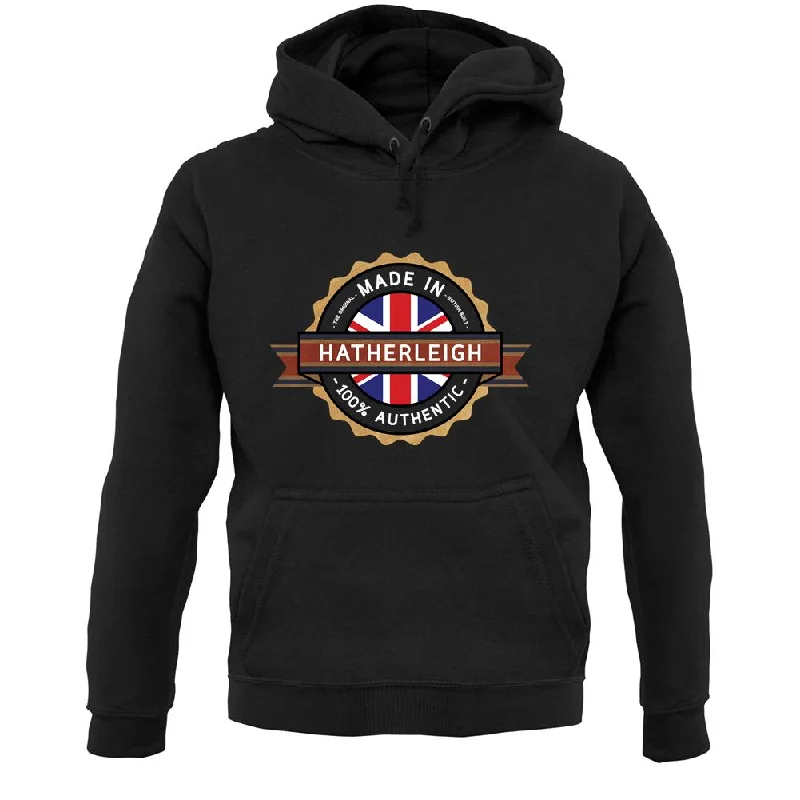 Made In Hatherleigh 100% Authentic Unisex Hoodie Hoodie with Double Zipper Versatile Adjustable