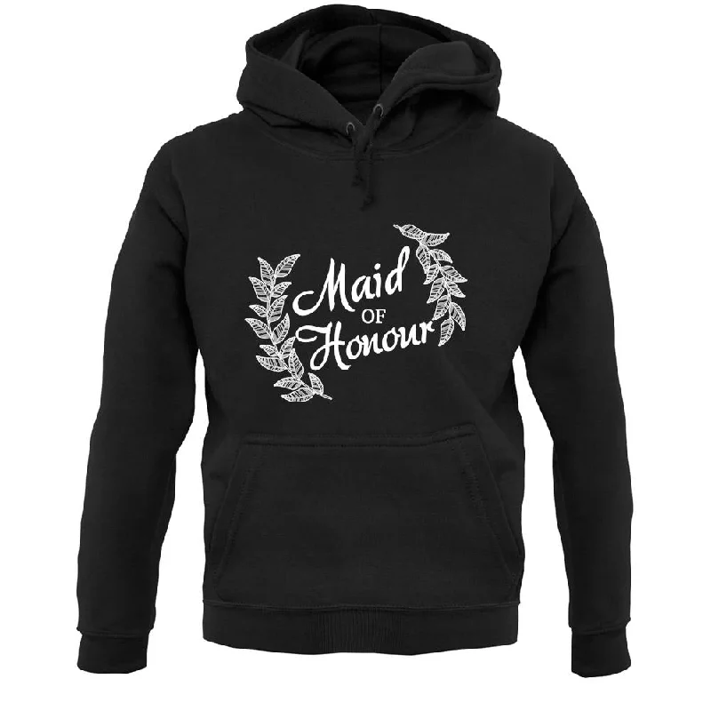 Maid Of Honor Unisex Hoodie Hoodie with Hem Elastic Stretchable Comfortable