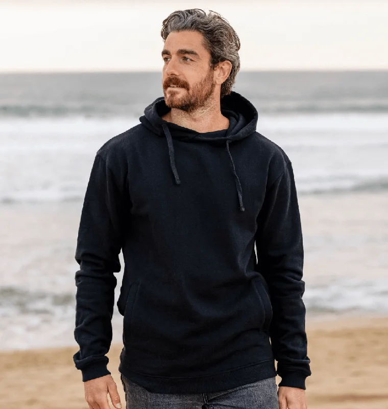 Men's Recycled Hoodie Hoodie with Front Slit Layering Stylish