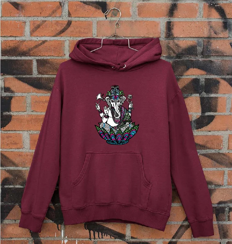 Psychedelic Ganesha Unisex Hoodie for Men/Women Hoodie with Hem Patch Decorative Personalized