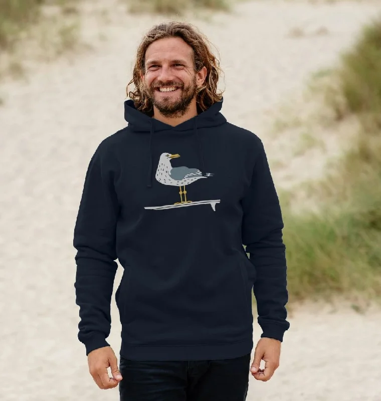 Seagull Hoodie Hoodie with Hem Applique Textured Unique