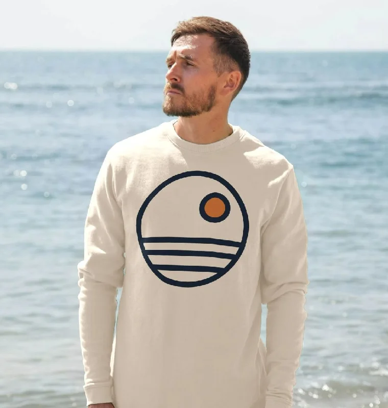 Sunset Surf Sweatshirt Hoodie with Thumb Holes Functional Cozy