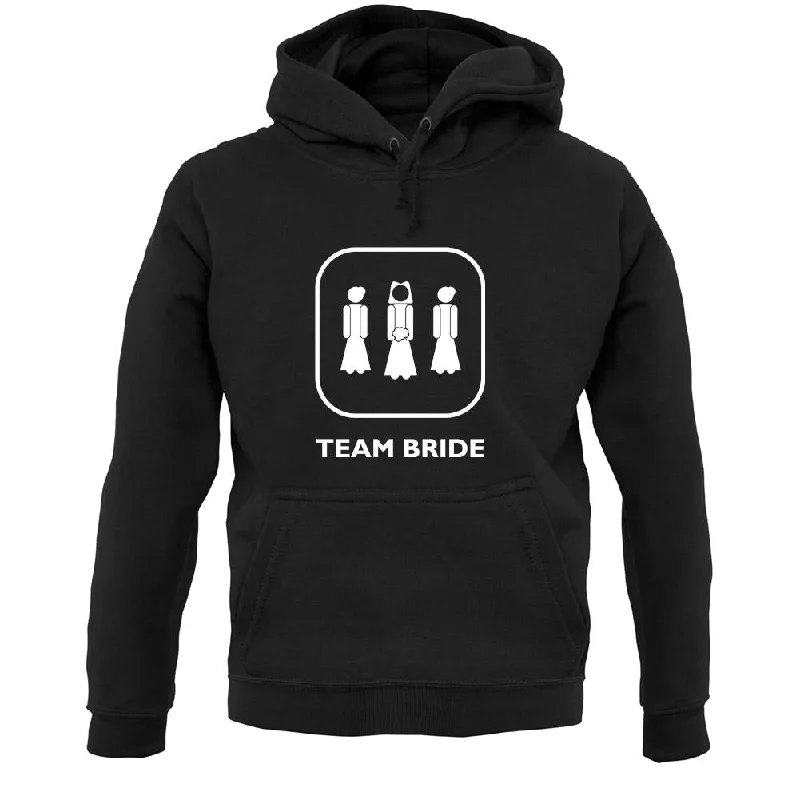 Team Bride [Married] Unisex Hoodie Hoodie with Button Placket Classic Preppy