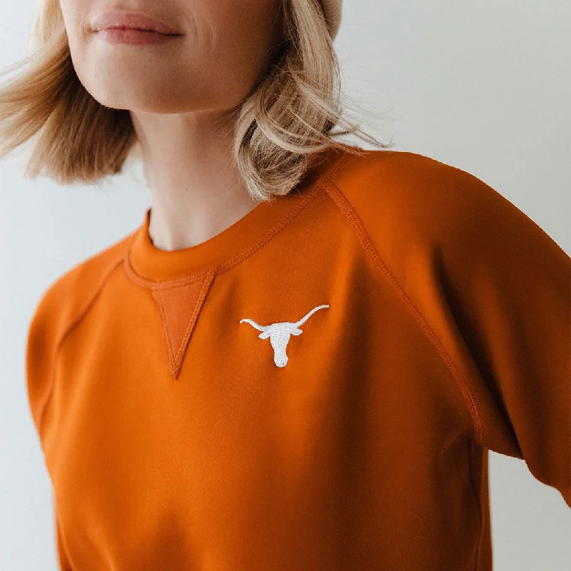 Texas Burnt Orange Neo Sweatshirt Hoodie with Monochrome Minimalist Simple