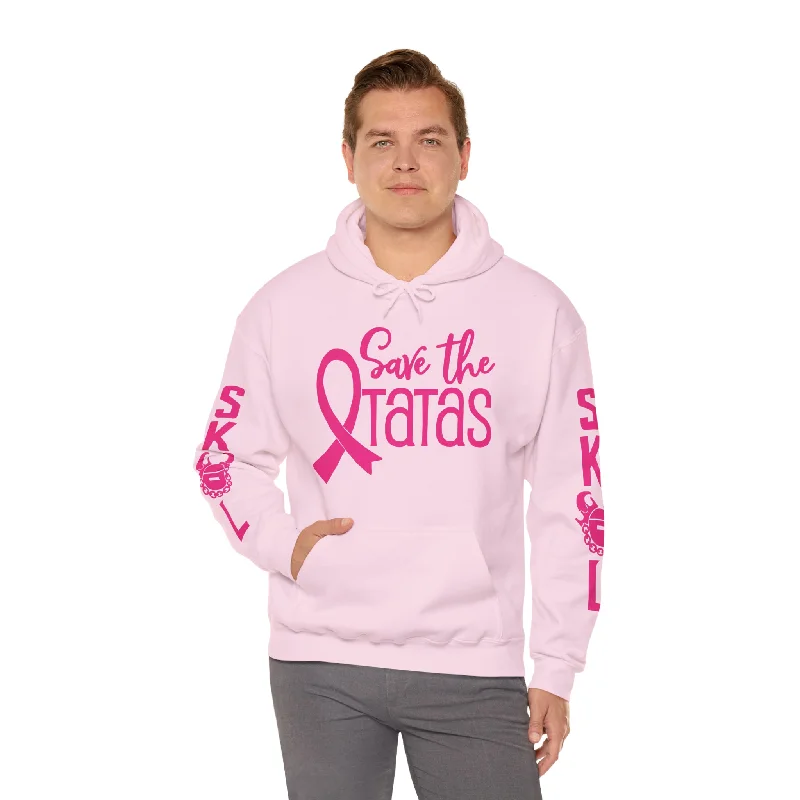 Unisex Heavy Blend™ Hooded Sweatshirt - Save the TaTas + Original (Sleeves) Hoodie with Hem Lace Feminine Delicate