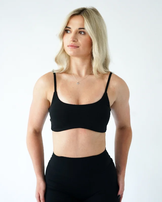 Adapt Sports Bra - Black Light Padded Bra