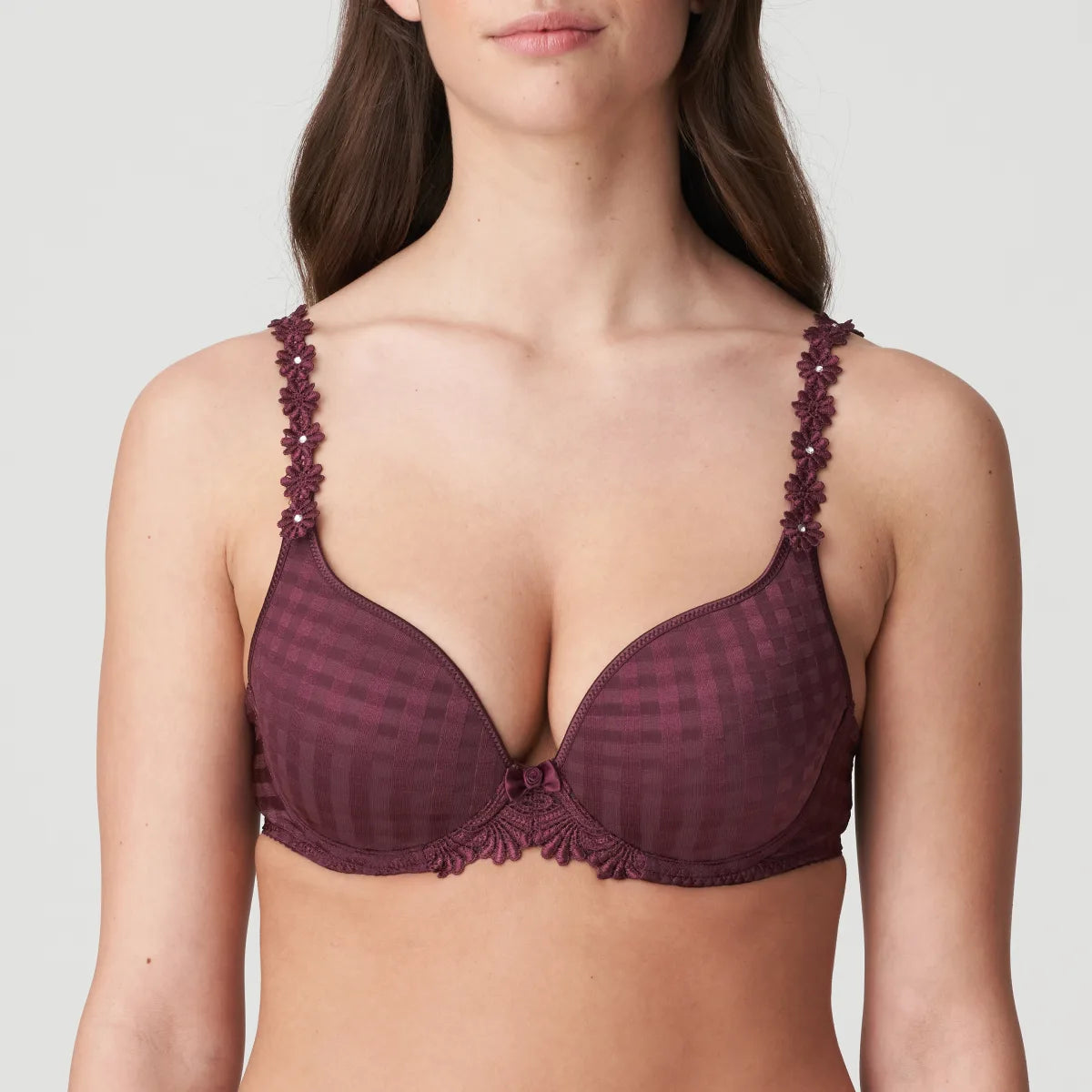 Avero Heartshape Bra In Wine - Marie Jo Comfortable Lounge Bra