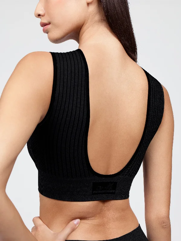 Bare Back Sport Bra High-Cut Bra Design