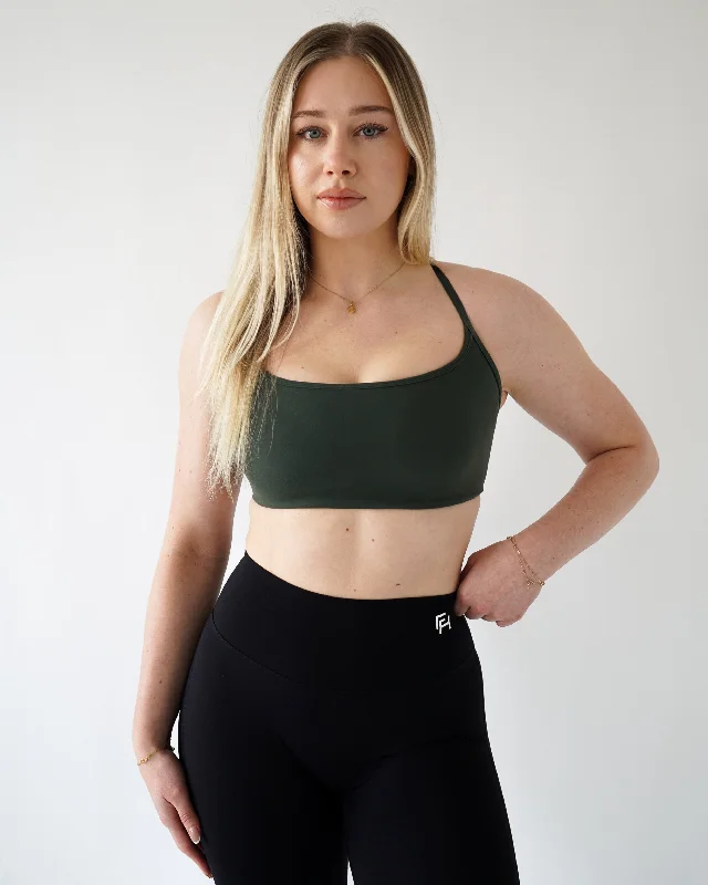 Core Sports Bra - Forest Padded Push-Up Bra