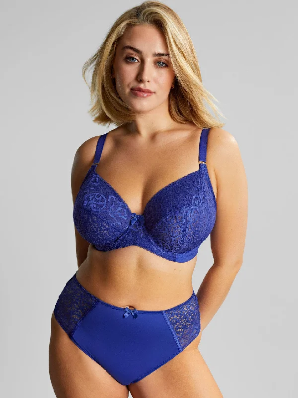 Estel Plunge Bra In Royal Blue - Panache Push-Up Bra Set