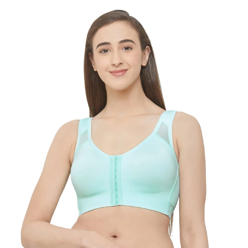 Front Closure Full Coverage Non Padded Non Wired Bra-CB-334 Simple Wireless Bra