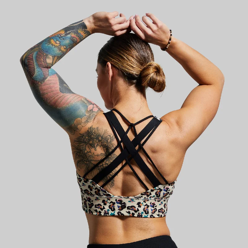 Ignite Sports Bra (Safari) Adjustable Bra Straps