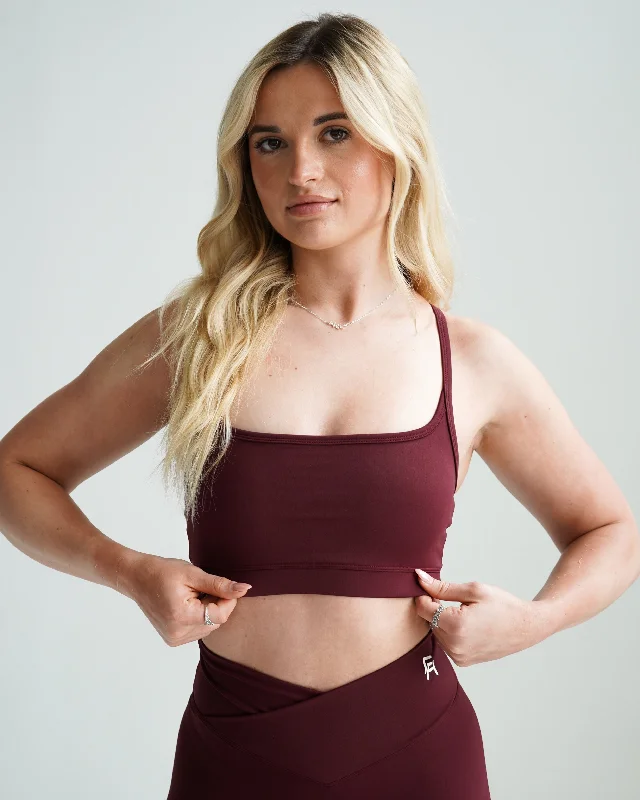 Impact Sports Bra - Wine Soft Mesh Bralette