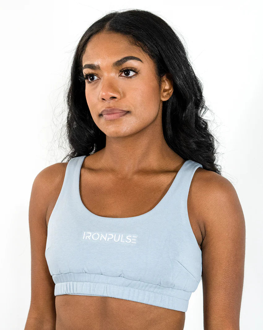 Iron Pulse Signature Comfy Bra (Blue) *FINAL SALE* Seamless Sports Bra