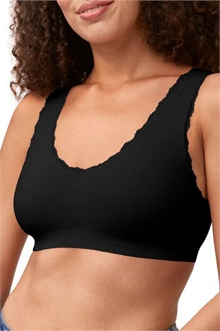 Kitty Seamless Cotton Bra - black #44880 Lace-Trimmed Bra