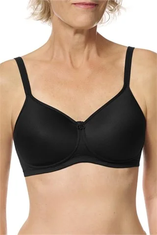 Mara # 44865 Non-wired Padded Bra - Black Chic Satin Bra