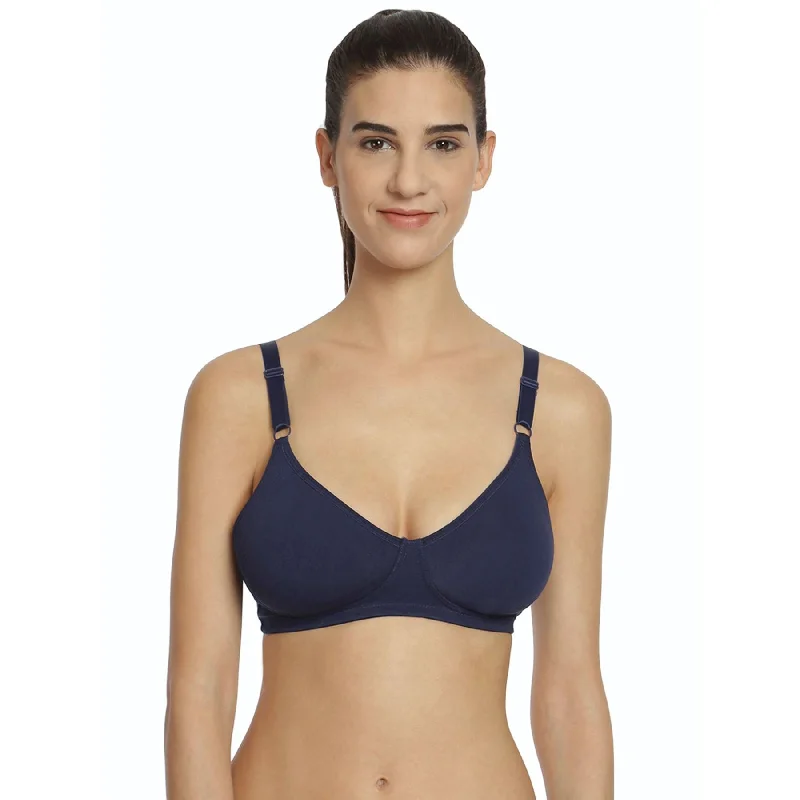 Medium Coverage Non Padded Non Wired Cotton Bra-CB-305 Sporty Compression Bra