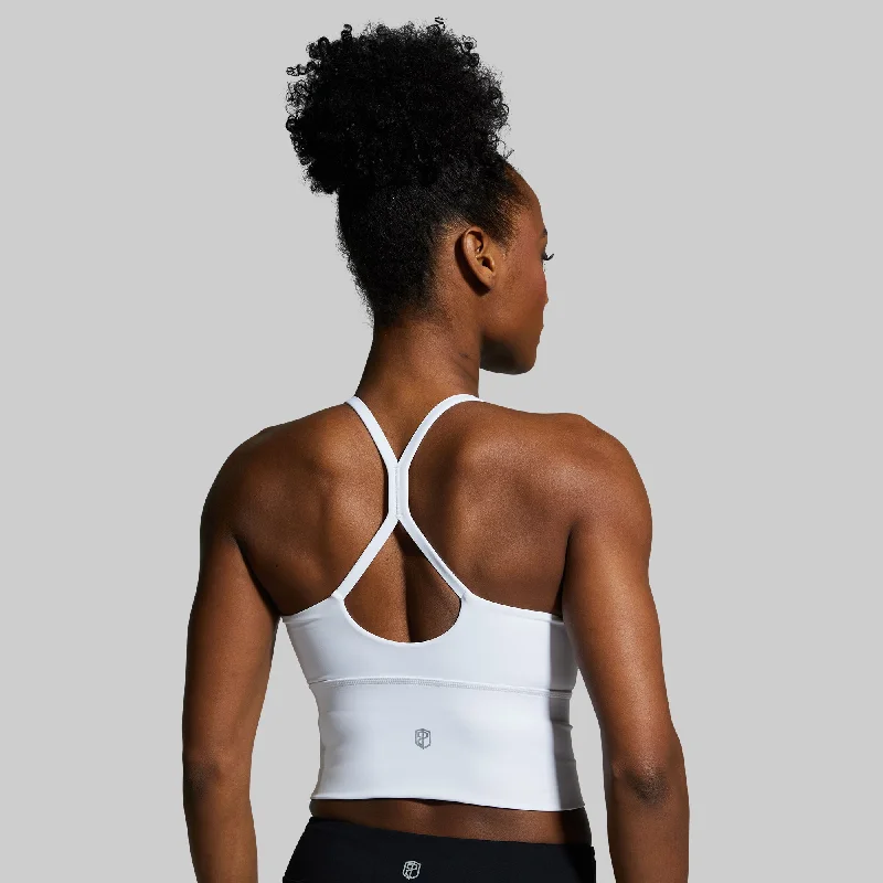 Om The Day Sports Bra 2.0 (White) Supportive Cotton Bra