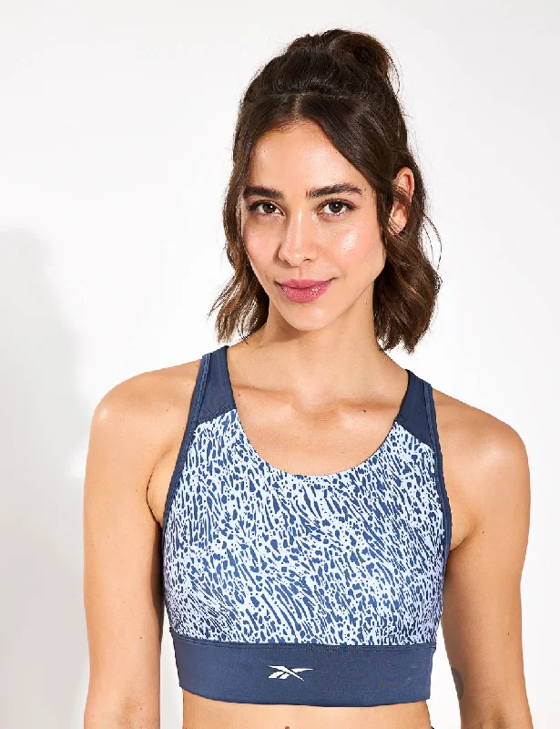 Running Sports Bra - East Coast Blue Full Coverage Bralette