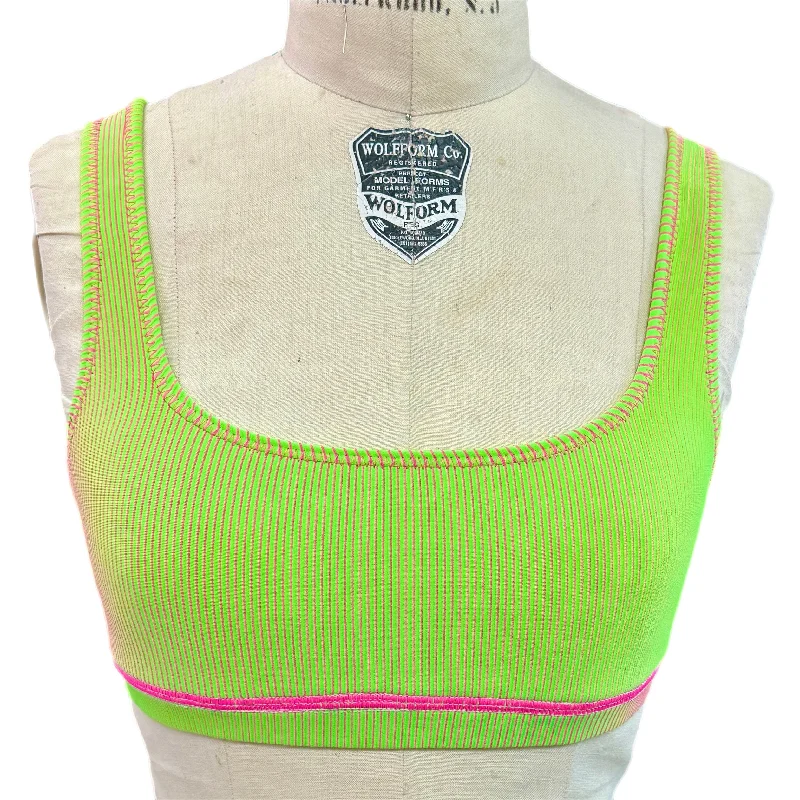 Ribbed Square Neck Bra [4 Colors] High Support Sports Bra