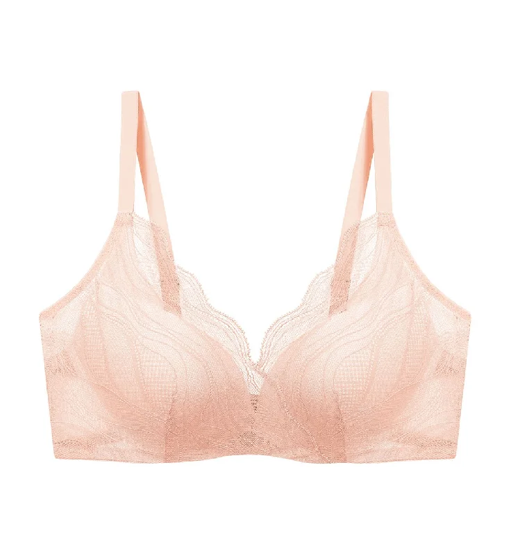 Style Airy Wired Push Up Deep V Bra Chic Satin Bra