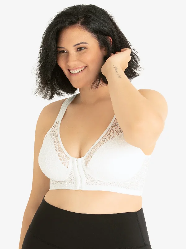 The Lora - Back Smoothing Lace Front-Closure Bra Daily Comfort Bra