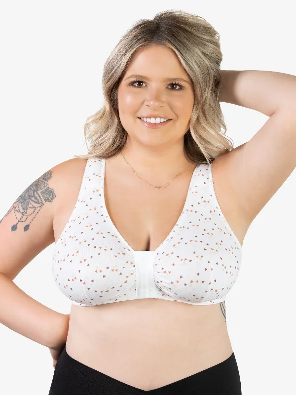 The Meryl - Cotton Front-Closure Comfort & Sleep Bra Sexy Mesh Bra