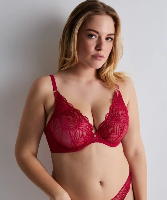 Vibes Underwires Triangle Bra In Love Potion - Aubade Sexy Mesh Bralette