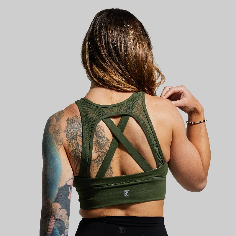 X-Factor Sports Bra (Tactical Green) Classic Wire-Free Bra