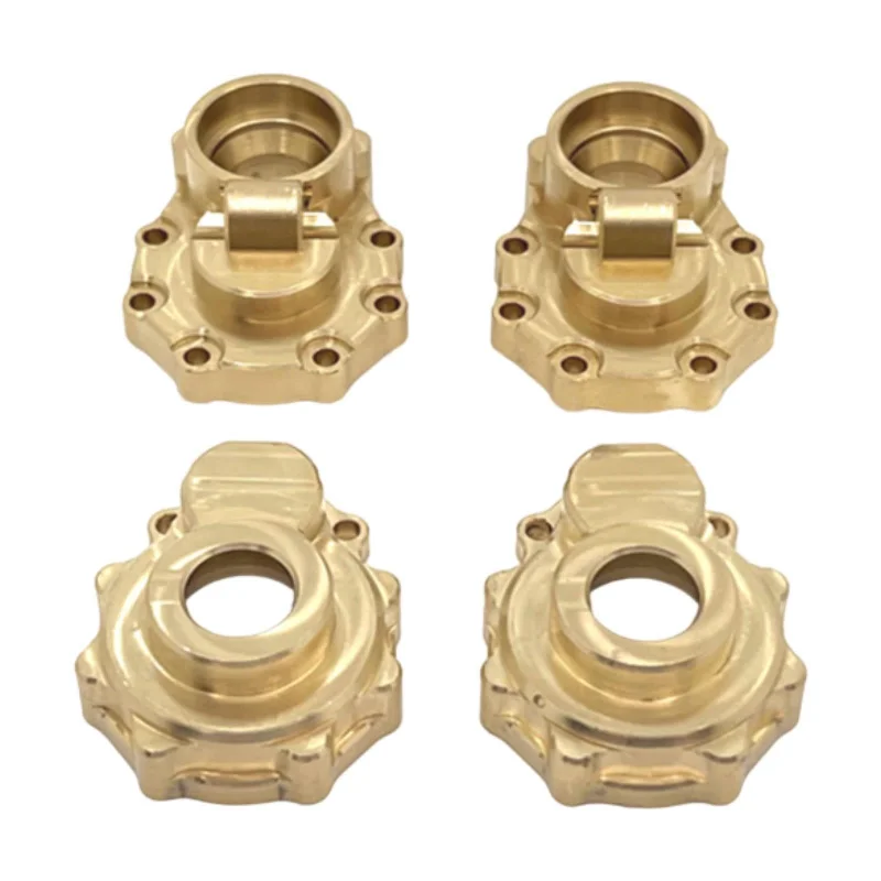 4Pcs 1/10 RC Brass Portal Cover Counter Weight Set for Wltoys 104020 Crawler Breathable Full Coverage 4Pcs 1/10 RC Brass Portal Cover Counter Weight Set for Wltoys 104020 Crawler Breathable Full Coverage