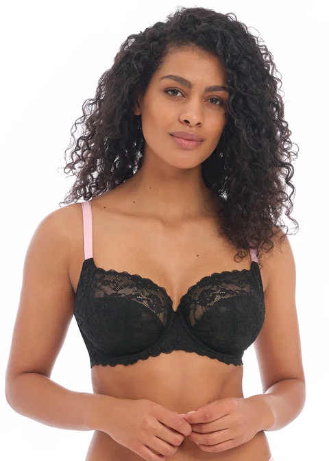 Freya Offbeat Underwire Side Support Bra, Black | Black Side Support Bra Classic Wire-Free Bra Freya Offbeat Underwire Side Support Bra, Black | Black Side Support Bra Classic Wire-Free Bra