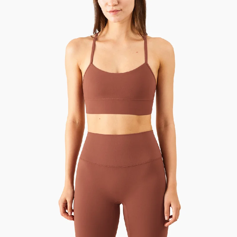 Soft Racer Back Sports Bra Simple Wireless Bra