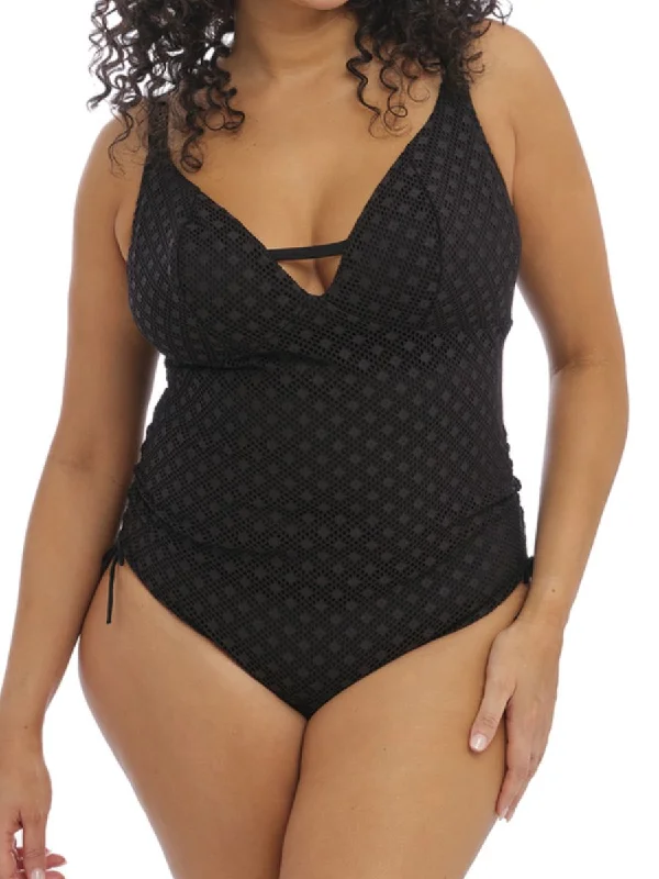 Bazaruto Non Wired Swimsuit  - Black High-Cut One-Piece