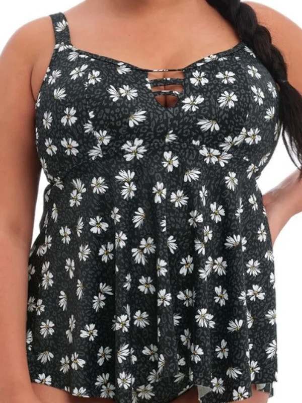 Plain Sailing Tankini - Black Daisy Comfortable Swim Dress