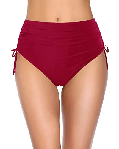 Flattering Full Coverage Bikini Bottoms Women's High Waisted Swim Shorts Tummy Control Chic Bikini Set