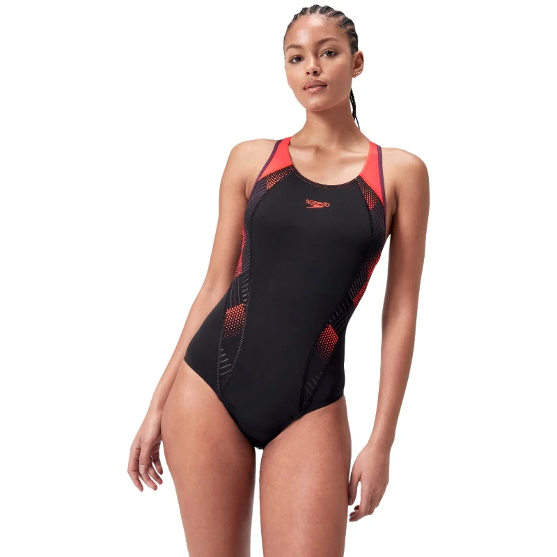 Speedo Placement Laneback Womens Swimsuit Sexy Two-Piece Set