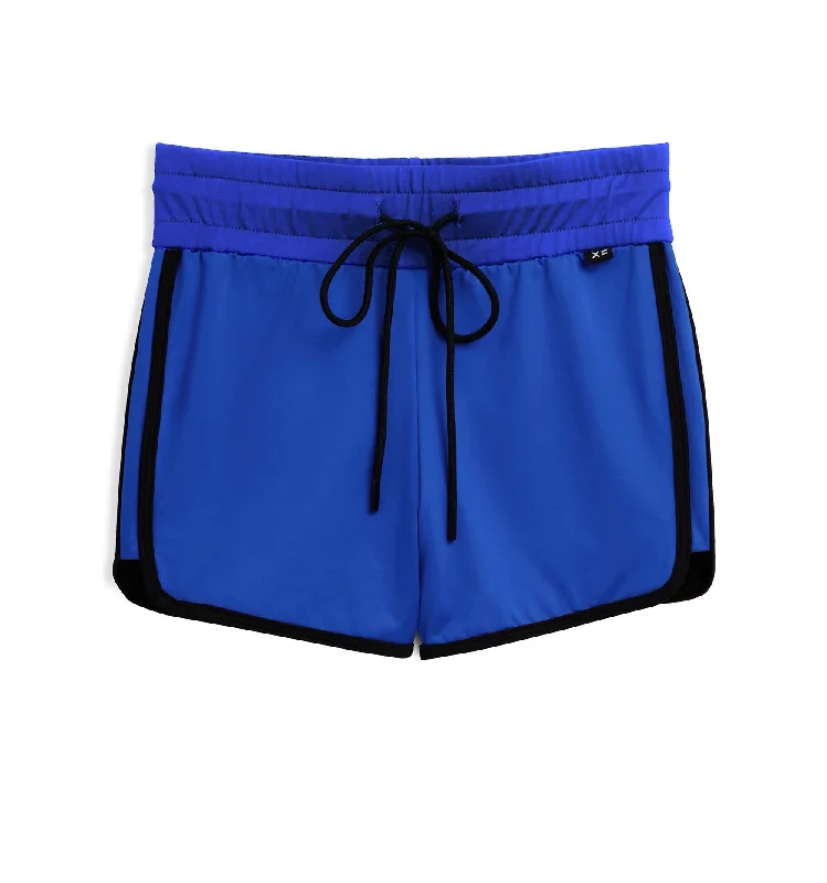 Swim High Waisted Boy Short - Royal Sleek Mesh Bikini