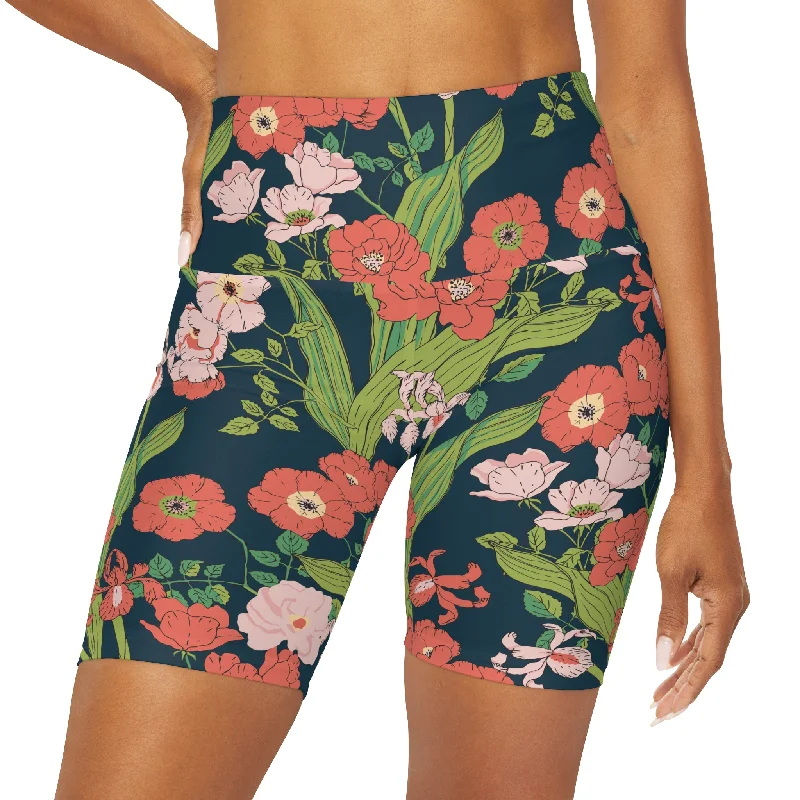 Women's Swim 7" Jammers Long Swim Shorts - Seychelles Floral Elegant Swim Dress