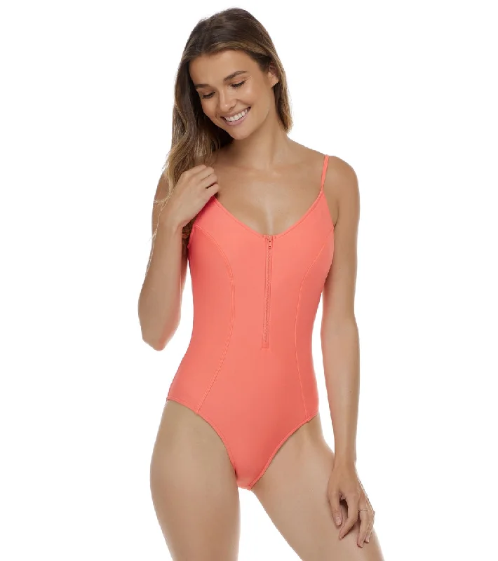 Body Glove Women's Smoothies Skylar Zip One Piece Swimsuit Sunset Vibrant Bikini Bottoms Body Glove Women's Smoothies Skylar Zip One Piece Swimsuit Sunset Vibrant Bikini Bottoms