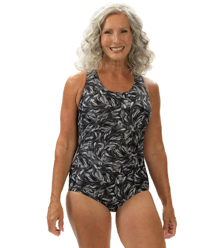 Dolfin Aquashape Women's Print Conservative One Piece Swimsuit Oasis Comfortable Swim Shorts Dolfin Aquashape Women's Print Conservative One Piece Swimsuit Oasis Comfortable Swim Shorts
