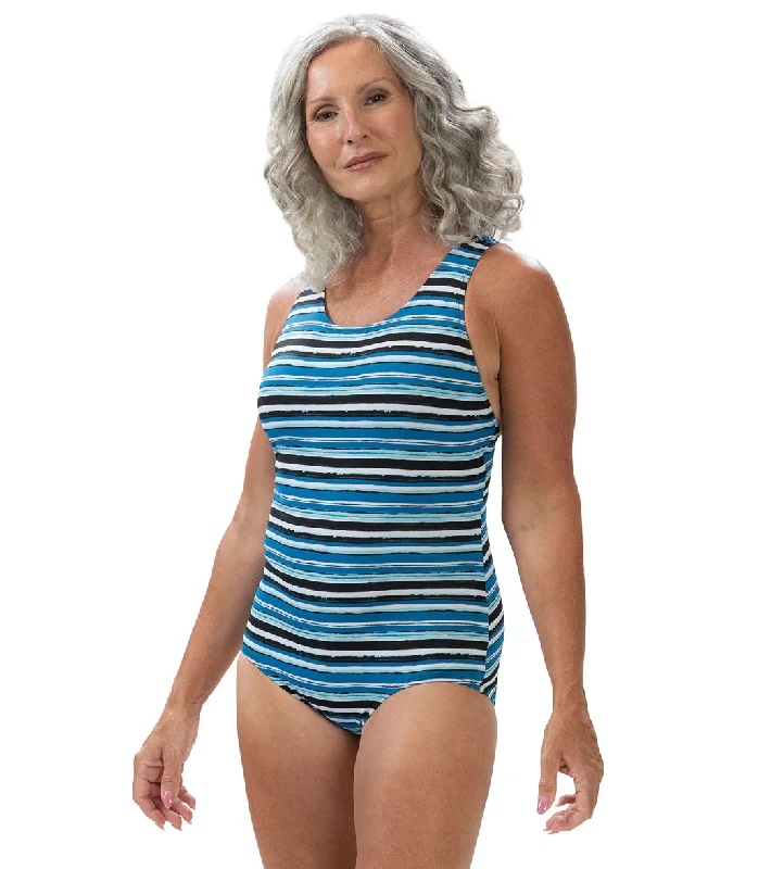 Dolfin Aquashape Women's Printed Conservative Lap Suit One Piece Swimsuit Ruched Swimwear Set Dolfin Aquashape Women's Printed Conservative Lap Suit One Piece Swimsuit Ruched Swimwear Set