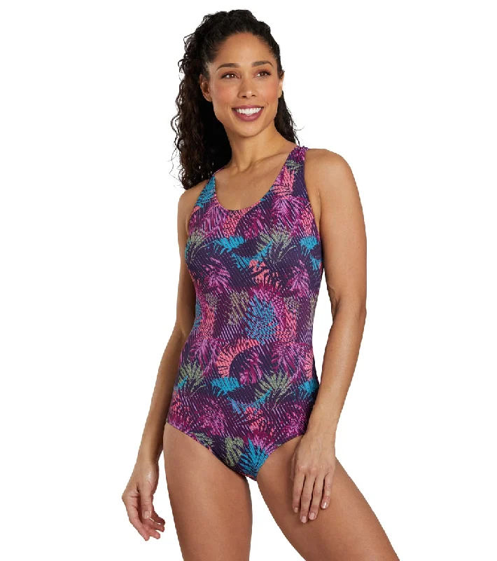 Dolfin Women's Print Conservative Lap One Piece Swimsuit Enchanted High-Cut One-Piece Dolfin Women's Print Conservative Lap One Piece Swimsuit Enchanted High-Cut One-Piece