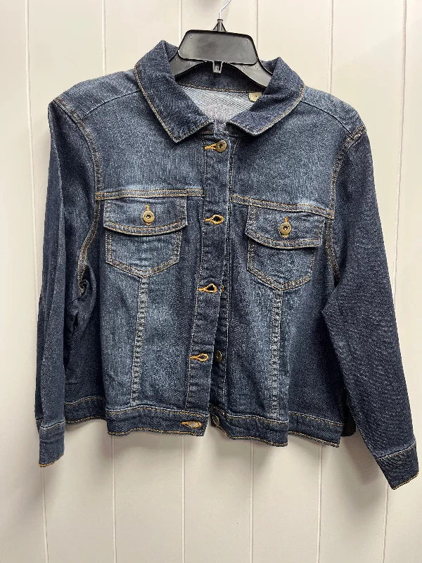 Jacket Denim By One World In Blue Denim, Size: Xl Insulated Jacket Fitted Jacket Loose Jacket