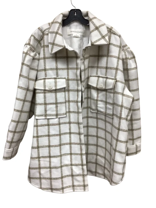 Jacket Other By Treasure And Bond In Plaid Pattern, Size: 3x Mesh Jacket Canvas Jacket Denim Jacket