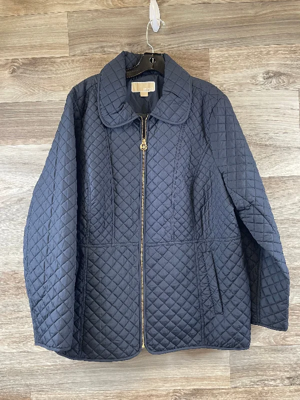 Jacket Puffer & Quilted By Michael By Michael Kors In Navy, Size: 1x Denim Jacket Leather Jacket Suede Jacket